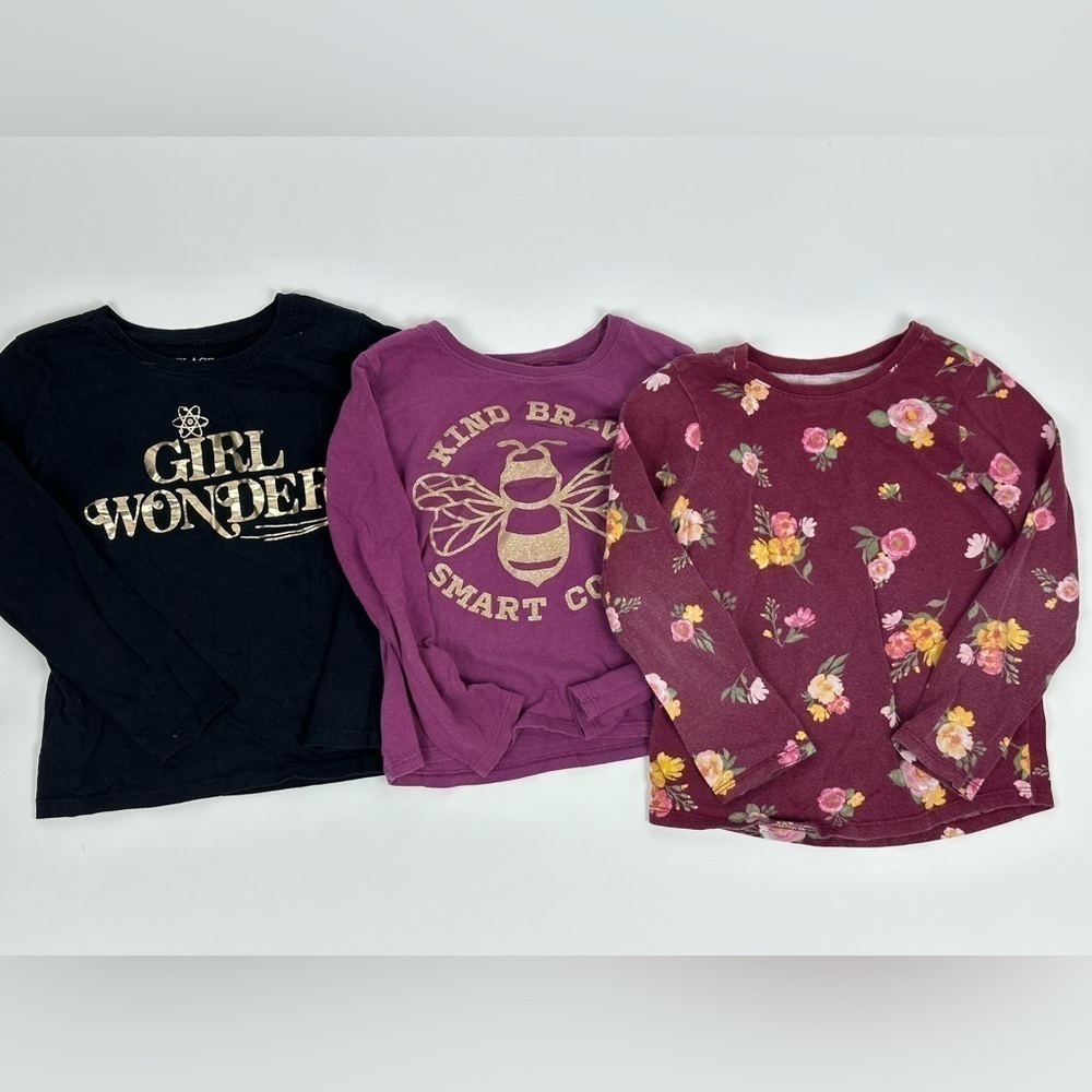 Girls Long Sleeve Screen Tee Lot of 3